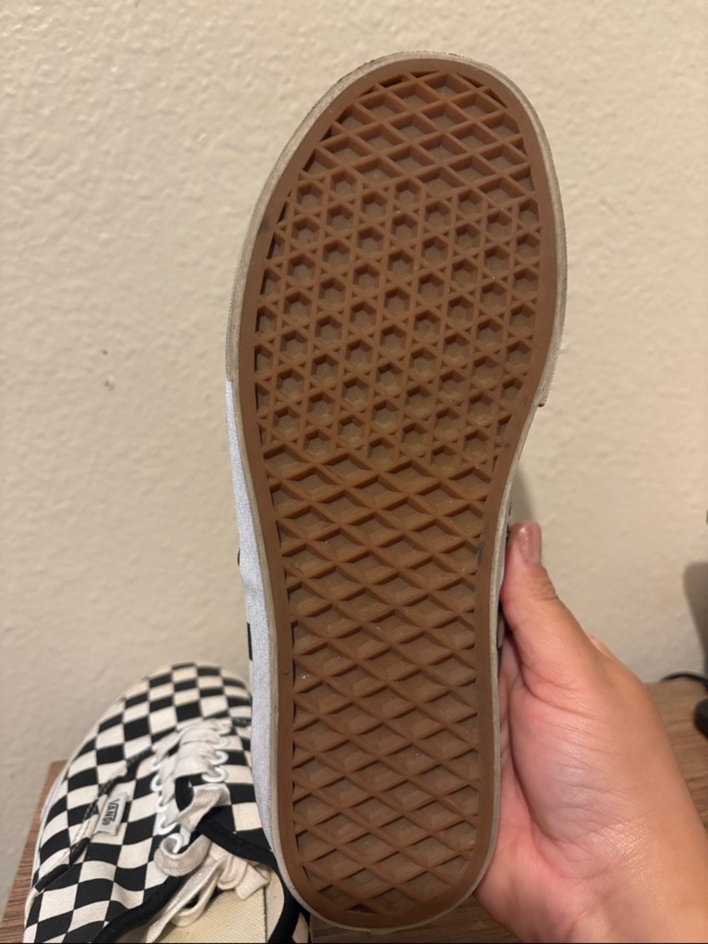Vans Checkerboard Low-Top Sneakers - Black & White Size Women’s 8.5 - Picture 6 of 10